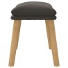 Repose-pied Gris foncé 45x29,5x35 cm Velours 