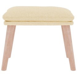 Repose-pied Crème 45x29,5x35 cm Tissu 