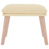 Repose-pied Crème 45x29,5x35 cm Tissu 