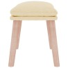 Repose-pied Crème 45x29,5x35 cm Tissu 