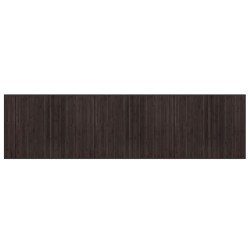 Tapis rectangulaire marron foncé 80x300 cm bambou 
