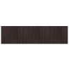 Tapis rectangulaire marron foncé 80x300 cm bambou 