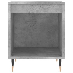 Table de chevet gris béton 40x35x50 cm bois d’ingénierie 