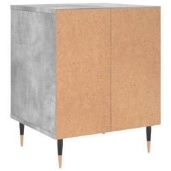 Table de chevet gris béton 40x35x50 cm bois d’ingénierie 