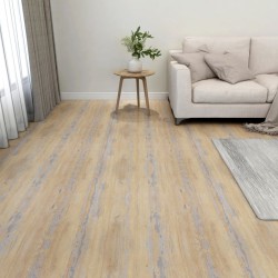 Dalles de plancher autoadhésives 20 pcs PVC 1,86 m² marron 