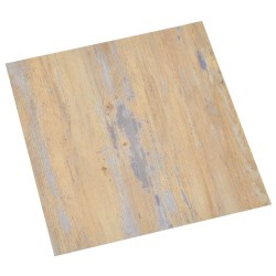 Dalles de plancher autoadhésives 20 pcs PVC 1,86 m² marron 