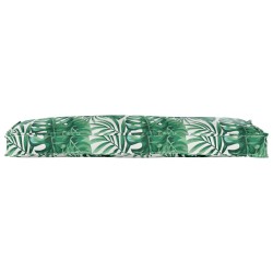 Coussin de palette pour banc Motif de feuille 110x40x8 cm Tissu Oxford 