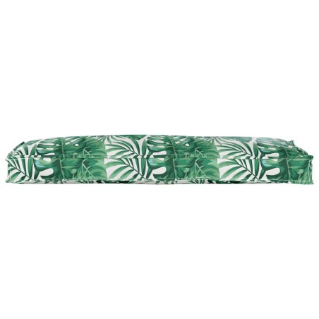 Coussin de palette pour banc Motif de feuille 110x40x8 cm Tissu Oxford 
