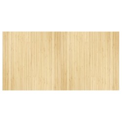 Tapis rectangulaire naturel clair 100x200 cm bambou 