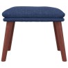Repose-pied Bleu 45x29,5x35 cm Tissu 