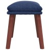 Repose-pied Bleu 45x29,5x35 cm Tissu 