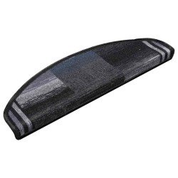 Tapis d'escalier autoadhésifs 5 pcs 65x21x4 cm Noir et gris 