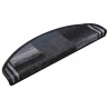 Tapis d'escalier autoadhésifs 5 pcs 65x21x4 cm Noir et gris 