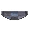 Tapis d'escalier autoadhésifs 5 pcs 65x21x4 cm Noir et gris 