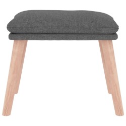Repose-pied Gris clair 45x29,5x35 cm Tissu 