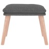 Repose-pied Gris clair 45x29,5x35 cm Tissu 