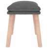 Repose-pied Gris clair 45x29,5x35 cm Tissu 