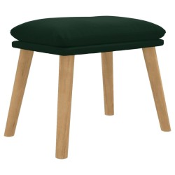 Repose-pied Vert foncé 45x29,5x35 cm Velours 