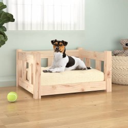 Lit pour chien 55,5x45,5x28 cm bois de pin solide 