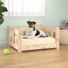Lit pour chien 55,5x45,5x28 cm bois de pin solide 