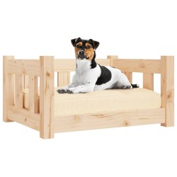 Lit pour chien 55,5x45,5x28 cm bois de pin solide 