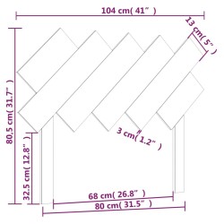 Tête de lit 104x3x80,5 cm Bois massif de pin 