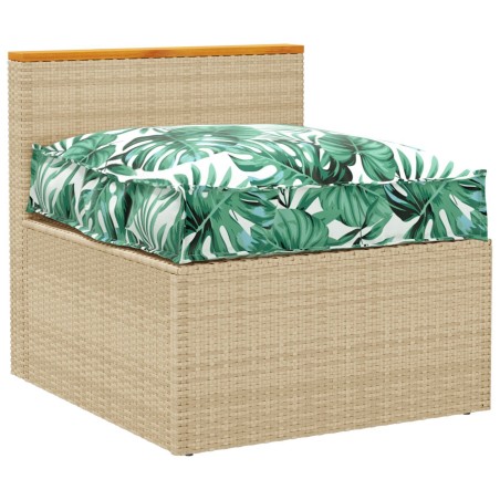 Coussin de Palettepour Siège Motif Feuille 70x70x12 cm Tissu Oxford 