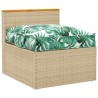 Coussin de Palettepour Siège Motif Feuille 70x70x12 cm Tissu Oxford 
