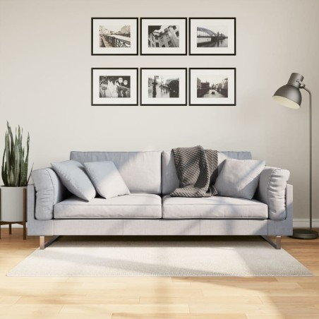 Tapis IZA poils courts style scandinave crème 80x150 cm 