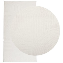 Tapis IZA poils courts style scandinave crème 80x150 cm 
