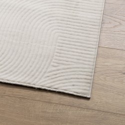 Tapis IZA poils courts style scandinave crème 80x150 cm 