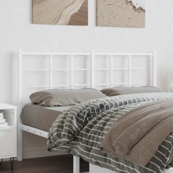 Tête de lit métal blanc 140 cm 