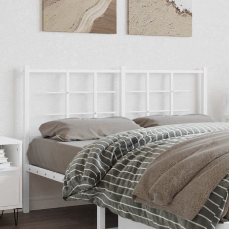Tête de lit métal blanc 140 cm 