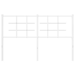 Tête de lit métal blanc 140 cm 