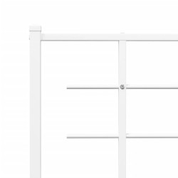 Tête de lit métal blanc 140 cm 