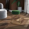 Tabouret rond Vert Velours 