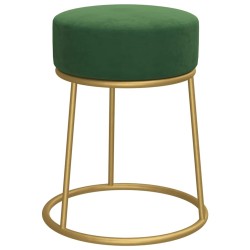 Tabouret rond Vert Velours 