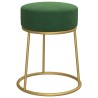 Tabouret rond Vert Velours 
