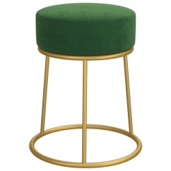 Tabouret rond Vert Velours 