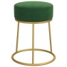 Tabouret rond Vert Velours 