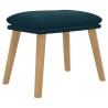 Repose-pied Bleu 45x29,5x35 cm Velours 