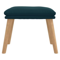 Repose-pied Bleu 45x29,5x35 cm Velours 