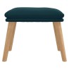 Repose-pied Bleu 45x29,5x35 cm Velours 