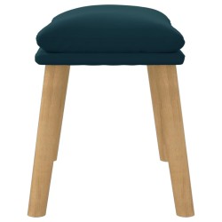 Repose-pied Bleu 45x29,5x35 cm Velours 