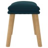 Repose-pied Bleu 45x29,5x35 cm Velours 