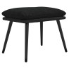 Repose-pied Noir 45x29,5x35 cm Tissu et similicuir 