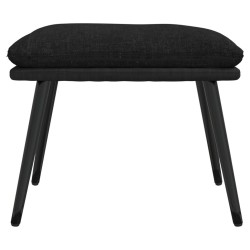 Repose-pied Noir 45x29,5x35 cm Tissu et similicuir 
