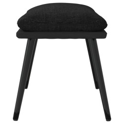 Repose-pied Noir 45x29,5x35 cm Tissu et similicuir 
