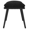 Repose-pied Noir 45x29,5x35 cm Tissu et similicuir 