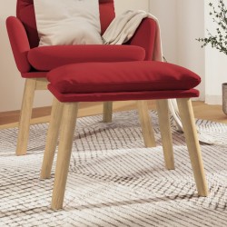 Repose-pied Rouge bordeaux 45x29,5x35 cm Velours 